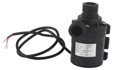 Imagen del producto de Bomba de circulación de agua caliente de 24V, alimentada por energía solar, con motor sin escobillas, para acuarios, sumergible, con un caudal de 800 litros por hora y una altura de elevación de 5 metros