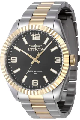 Zdjęcie produktu dla Invicta Specialty 47453 Zegarek Męski - Mechanizm Kwarcowy - Stal Nierdzewna z Czarną Tarcza - 43 mm