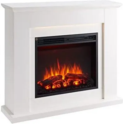 Immagine prodotto di Camino elettrico decorativo da 2000 W, 25 (P) x 101 (L) x 88,3 (A), bianco