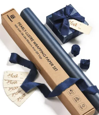 Imagen del producto de Papel de regalo con cintas y etiquetas para ocasiones especiales