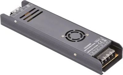 Zdjęcie produktu dla Zasilacz modułowy LED długi grafitowy IP20 / 12 V / 33,33 A / 400 W wentylator