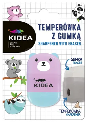Obrázok produktu pre Temperówka Kidea Misie Mix z gumką 1 sztuka