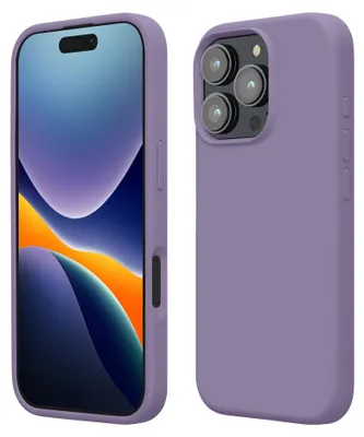 Produktbild von kwmobile Handyhülle für iPhone 16 Pro Max Hülle, für iPhone 16 Pro Max Case - Hülle Silikon - kabelloses Laden - Veilchen Lila