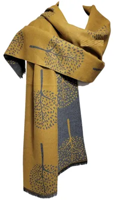 Immagine prodotto di Sciarpa in cashmere con motivo ispirato al gelso, ideale per l'autunno e l'inverno