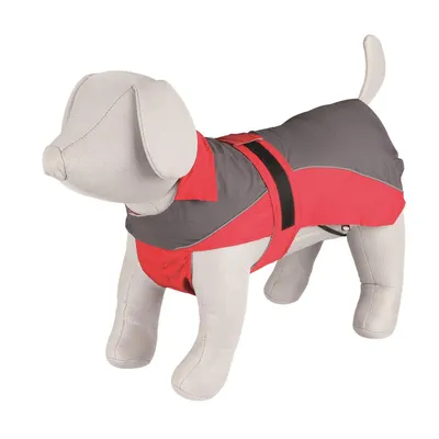 Produktbild von Trixie Hunde Regenmantel Lorient rot/grau S 40 cm