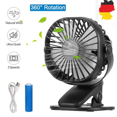 Produktbild von USB Ventilator Mini Tischventilator leise Computer Laptop USB Lüfter mit Akku