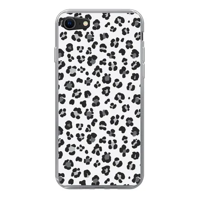 Produktbild von MuchoWow® Handyhülle Schutzhülle Hülle für iPhone 8 Panther Druck - Grau - Abstrakt Silikon Softcase Handy Hülle - Schutzhaube