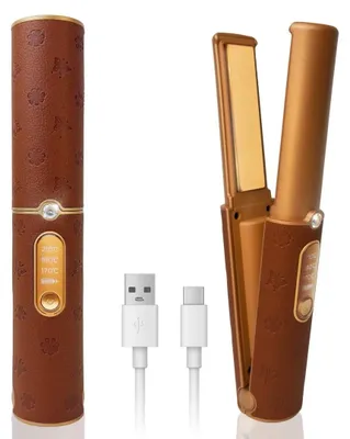 Image de Appareil de coiffure - Lisseur et fer à boucler 2 en 1 - Sans fil et rechargeable - Format mini de voyage - Température max. 210 °C - Batterie incluse - Moins de 25 W - Braun