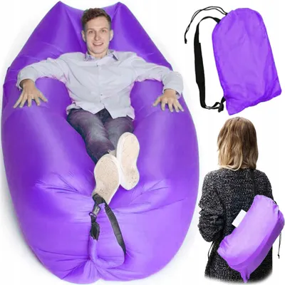 Produktbild von Korbi | Luftsofa - Violett - Wasserdicht - Tragbar - Ideal für Strand und Camping - 200 kg Belastbarkeit