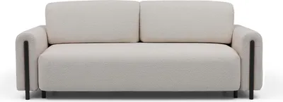 Produktbild von Krudox ARCA 3-Sitzer Schlafsofa Ausziehbar mit Bettkasten 244x97x97 cm Schlaffunktion 146x200 cm Stoff Jaffray 03 Holzfüße Schwarz
