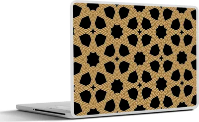 Produktbild von MuchoWow® Laptop Aufkleber Sticker Cover Geometrisch - Muster - Arabisch 32.5x23.5 cm - Sticker für Laptop - Selbstklebend