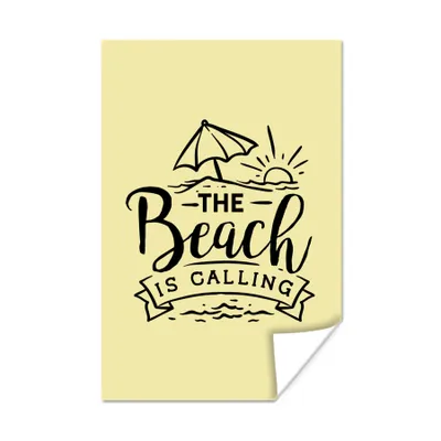 Produktbild von MuchoWow® Poster Sommer - Strand - Sonnenschirm - Sprichwörter 40x60 cm - Plakate für die Wand - Poster Babyzimmer