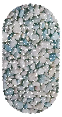 Image de Tapis de baignoire Relaxdays aspect pierre, tapis de bain antidérapant avec ventouses, tapis antidérapant lavable, 36 x 68 cm, couleur naturelle