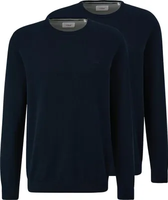 Produktbild von s.Oliver 2er Pack Basic Pullover Angenehm weiches Material , Regular Fit mit Rundhalsausschnitt, Vielseitig kombinierbares Basic