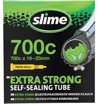 Imagen del producto de Cámara antipinchazos autoadhesiva para bicicleta, de 28 pulgadas, con válvula SV (Schrader/Presta/Francés) de 48 mm.