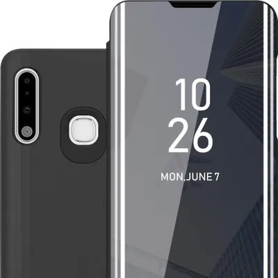 Obrázek produktu pro Cadorabo Pouzdro na mobilní telefon pro Samsung Galaxy A70e v černém krytu Zadní kryt Ochranné pouzdro Book Case Booklet