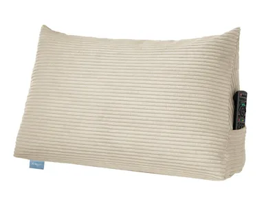 Immagine prodotto di Cuscino per lo schienale | Cuscino da lettura per letto e divano | Cordino beige | 70 x 40 x 20 cm | Robusto cuscino per la seduta del letto | XDREAM