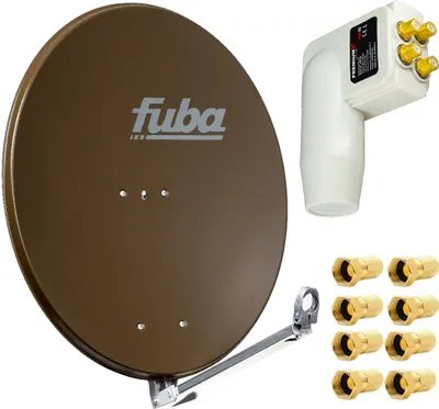 Produktbild von Fuba DAL 800 B Satellitenantenne 80cm Alu Braun PremiumX LNB Quad 8x F-Stecker