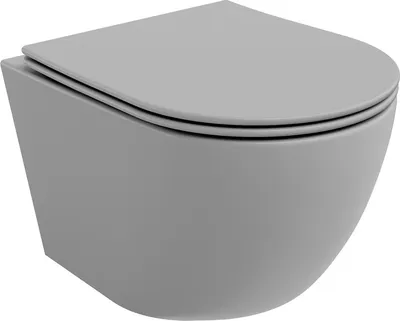 Obrázek produktu pro Mexen Lena WC mísa Rimless s pomalu padající deskou slim, duroplast, Světle matová šedá - 30224061