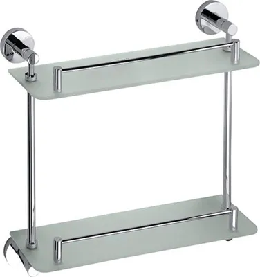 Immagine prodotto di Mensola doppia in vetro Bemeta Omega 400 x 400 x 120 mm