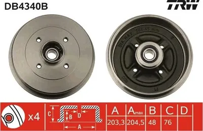 Zdjęcie produktu dla Bęben Hamulcowy Nissan Tył Micra/Note/Tiida 03-12 Z Łożyskiem