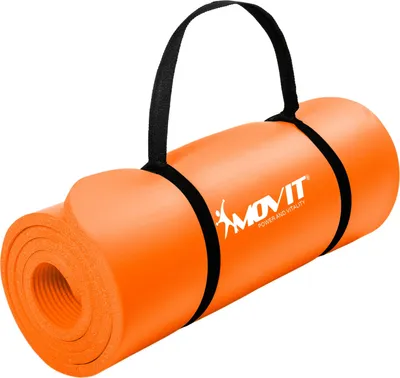 Produktbild von MOVIT Gymnastikmatte Pilates, Gymnastik, Yoga, Matte - hautfreundlich und , Yogamatte für Zuhause oder Unterwegs - 190x60x1,5cm, Orange