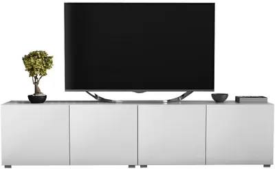Produktbild von RTV-Sideboard 200cm in mattem Weiß, stehend oder hängend