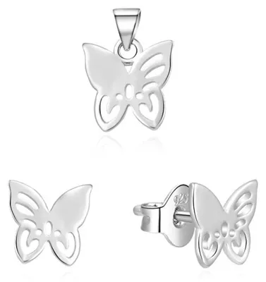Image de Set de bijoux en argent AGSET224L (pendentif, boucles d'oreilles)