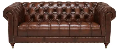 Image de Canapé en cuir classique - Canapé Chesterfield marron, 3 places, marque jvmoebel®