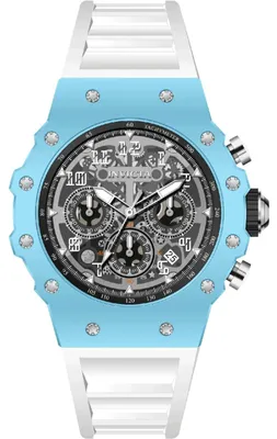 Zdjęcie produktu dla Invicta Racing 69673 Zegarek Męski - Mechanizm Kwarcowy - Akryl z Srebrną Tarcza - 43 mm
