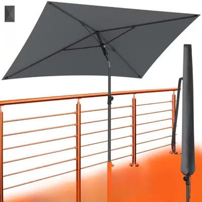 Produktbild von Lindenstein Balkon Sonnenschirm 200x125 Anthrazit UPF50+