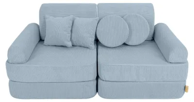 Obrázok produktu pre Detská modulárna pohovka Pocket 120 cm, zamatová, 10 dielov, SLIMCORD, s penovou výplňou, certifikát OEKO-TEX, na hranie