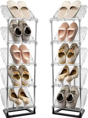 Produktbild von Famanu Schuhregal 5 Ebenen schmal platzsparend schräg