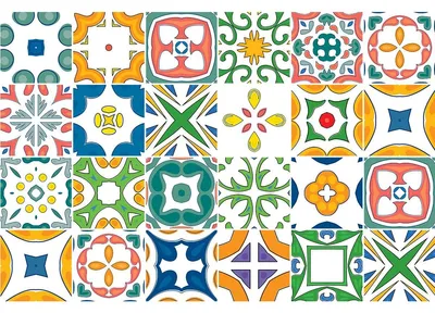 Image de Autocollants décoratifs pour carrelage de cuisine et de salle de bain – 24 autocollants Duccia Azulejos – 24 autocollants de 10 x 10 cm