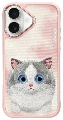 Immagine prodotto di Nimmy Etui Iphone 16 6.1 Różowy/Gatto rosa dagli occhi grandi 2.0 Pet
