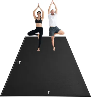 Obrázok produktu pre Cvičebná podložka Protiskluzová podložka na jógu Posilňovňa Fitness Pilates Cvičebná podložka (12 x 6 ft)