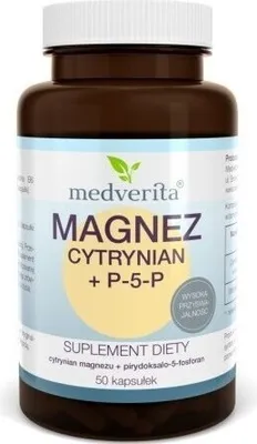 Produktbild von MEDVERITA Magnesium + Kalium + P-5-P CITRAT VITAMIN B 50 Kapseln