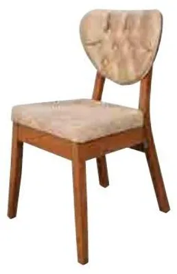 Obrázek produktu pro Ein Holzstuhl mit einem weichen Sitz und einem runden Chesterfield -Rücken