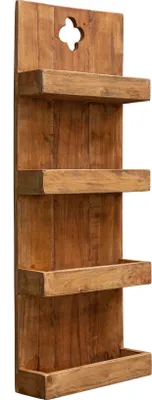 Produktbild von Massives Küchenregal HEMINGWAY 80cm Mahagoniholz  Wandregal Wandboard Hängeregal Massivholz Regal
