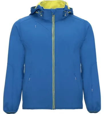 Image de Roly - Veste softshell « Siberia » pour homme LT5333 (L) (bleu roi/citron vert vif)