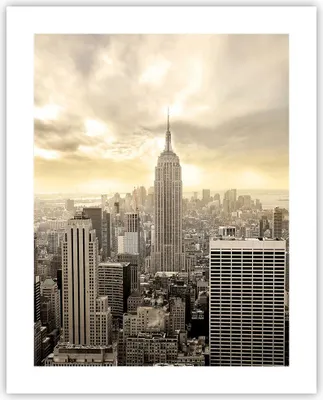 Produktbild von Poster - Poster ohne Rahmen - Stadt Wolkenkratzer Manhattan New York - 40x50 cm - Wand Bild - Wanddeko - Wandbilder - Kunstposter - Wandposter - Bilder - Kunstdruck - Wandbild - P2XPA40x50-2630