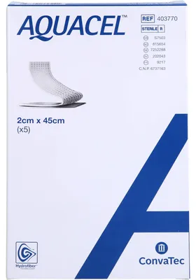 Obrázek produktu pro Aquacel Hydrosorption 2x45 cm Tamponády 5 ks