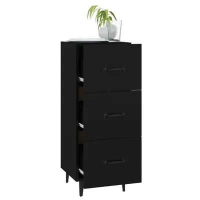 Produktbild von vidaXL Sideboard Schwarz 34,5x34x90 cm Holzwerkstoff