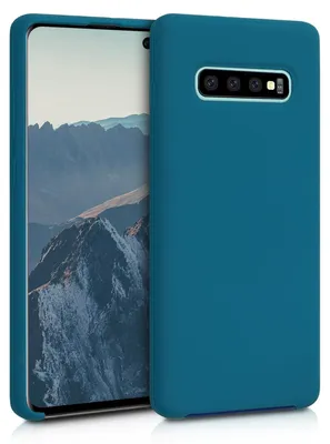 Produktbild von kwmobile Handyhülle für Samsung Galaxy S10 Plus / S10+ Hülle - Case Silikon - Kabelloses Laden - Schutzhülle Cover in Petrol matt