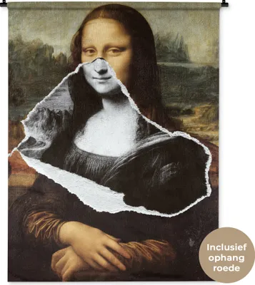 Produktbild von MuchoWow® Wandteppich Wandbehang Mona Lisa - Da Vinci - Kunst 120x160 cm Tapisserie Dekoration Wandtuch - Wohnzimmer - Moderne