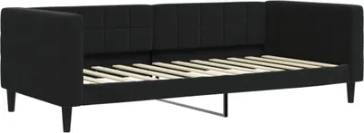 Zdjęcie produktu dla Sofa Z Funkcją Spania, Czarna, 90X200 Cm, Obita Aksamitem Lumarko!