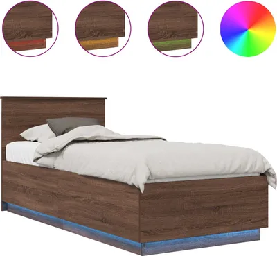 Obrázok produktu pre vidaXL Rám postele hnedý dubový vzhľad 70 x 190 cm materiál na báze dreva