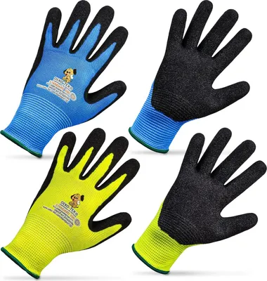 Produktbild von Nitril Arbeitshandschuhe Kinder Montagehandschuh Gartenhandschuhe Kids Safetytex beide Farben 1 Set 4 (ca. 6-8 Jahre)