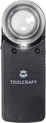 Produktbild von TOOLCRAFT 1303080 Handlupe mit LED-Beleuchtung Vergrößerungsfaktor: 15 x Linsengröße: (Ø) 20 mm