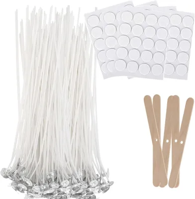 Produktbild von Kerzendocht, Kerzendocht, 20 cm, 100 Stück Baumwoll-Kerzendocht, Kerzendocht, für die Kerzenherstellung (20 cm)
